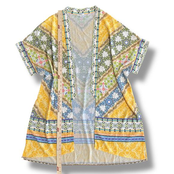 Umgee Kimono Cardigan Women’s Small Multicolor Boho Festival Beach Cover Up - Picture 4 of 7